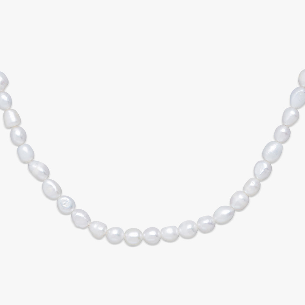 Collier de perles ovales de 6 mm