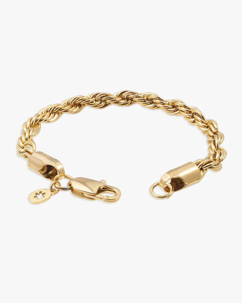 6mm rope bracelet 14k gold icecartel lock
