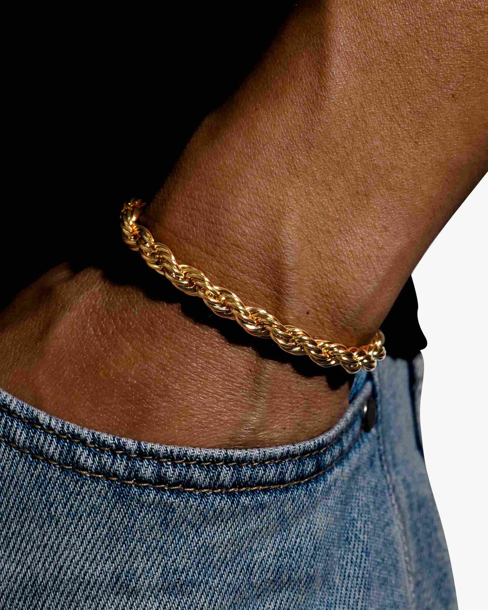 6mm rope bracelet 14k gold icecartel model