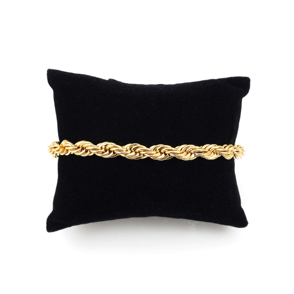 6mm rope bracelet 14k yellow gold icecartel pillow