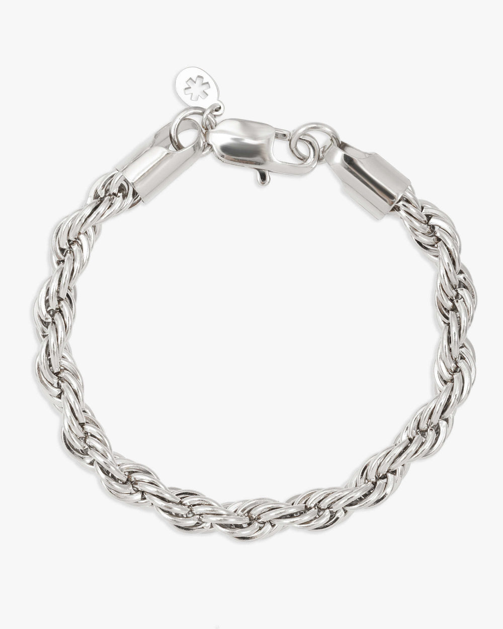 6mm rope bracelet silver icecartel
