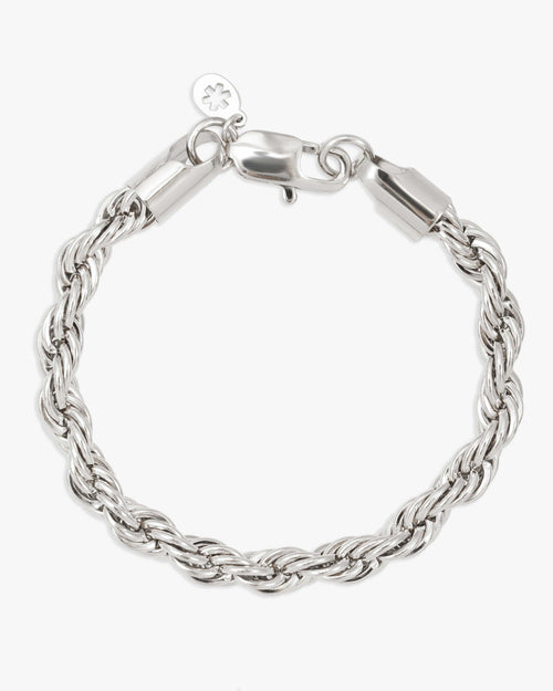 6mm rope bracelet silver icecartel