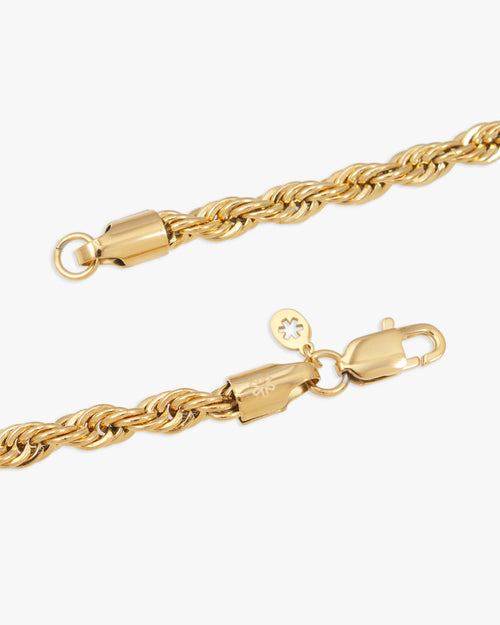 6mm rope chain 14k gold icecartel lock
