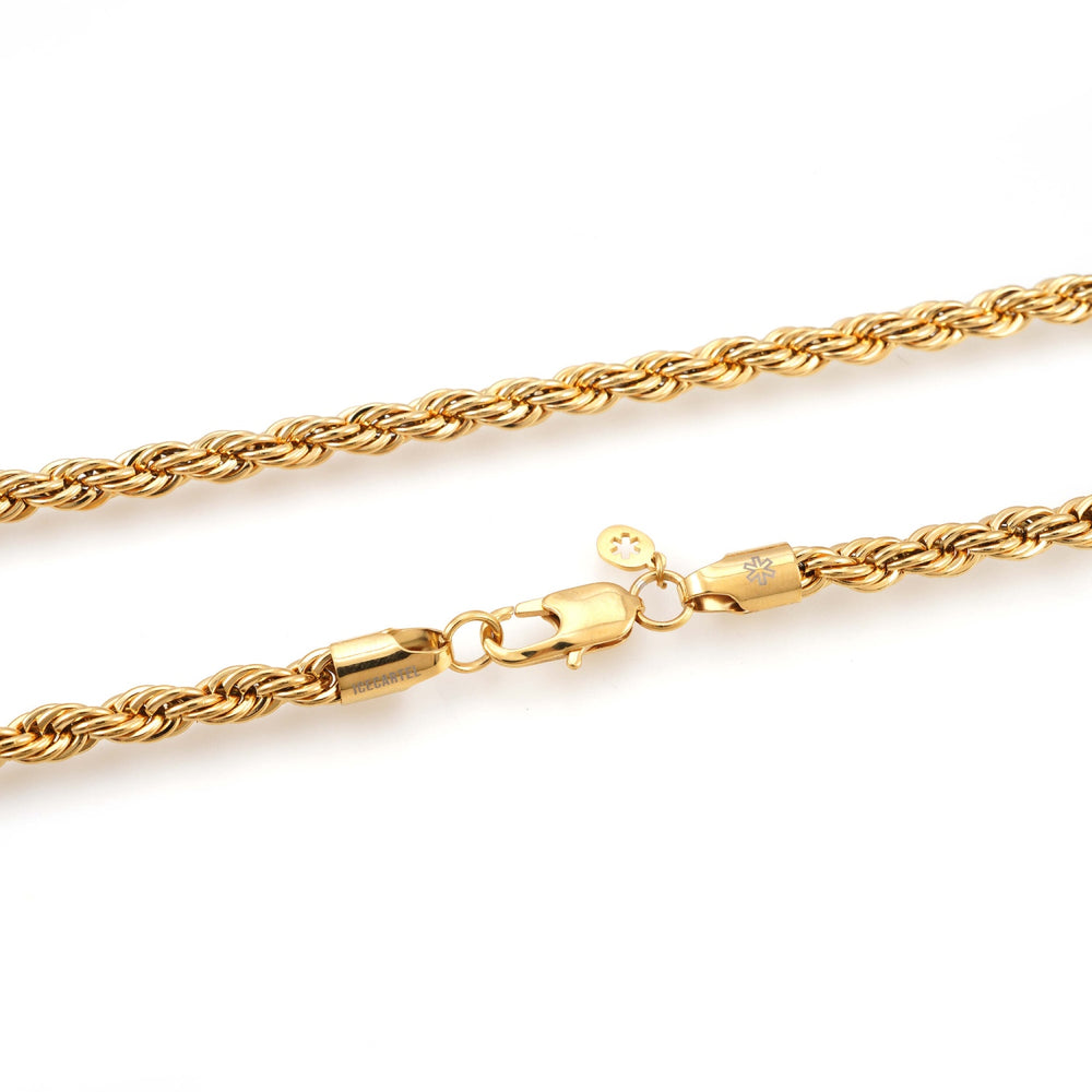 6mm rope chain 14k yellow gold icecartel lock
