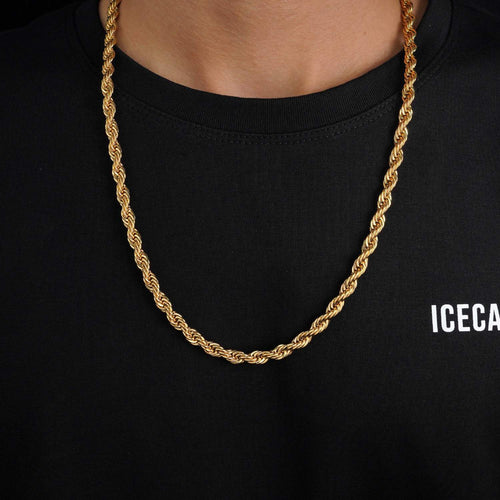 6mm rope chain 14k yellow gold icecartel model