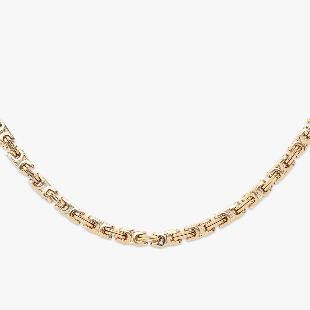 6mm solid gold byzantine gold chain