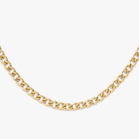 6mm solid gold curb link chain