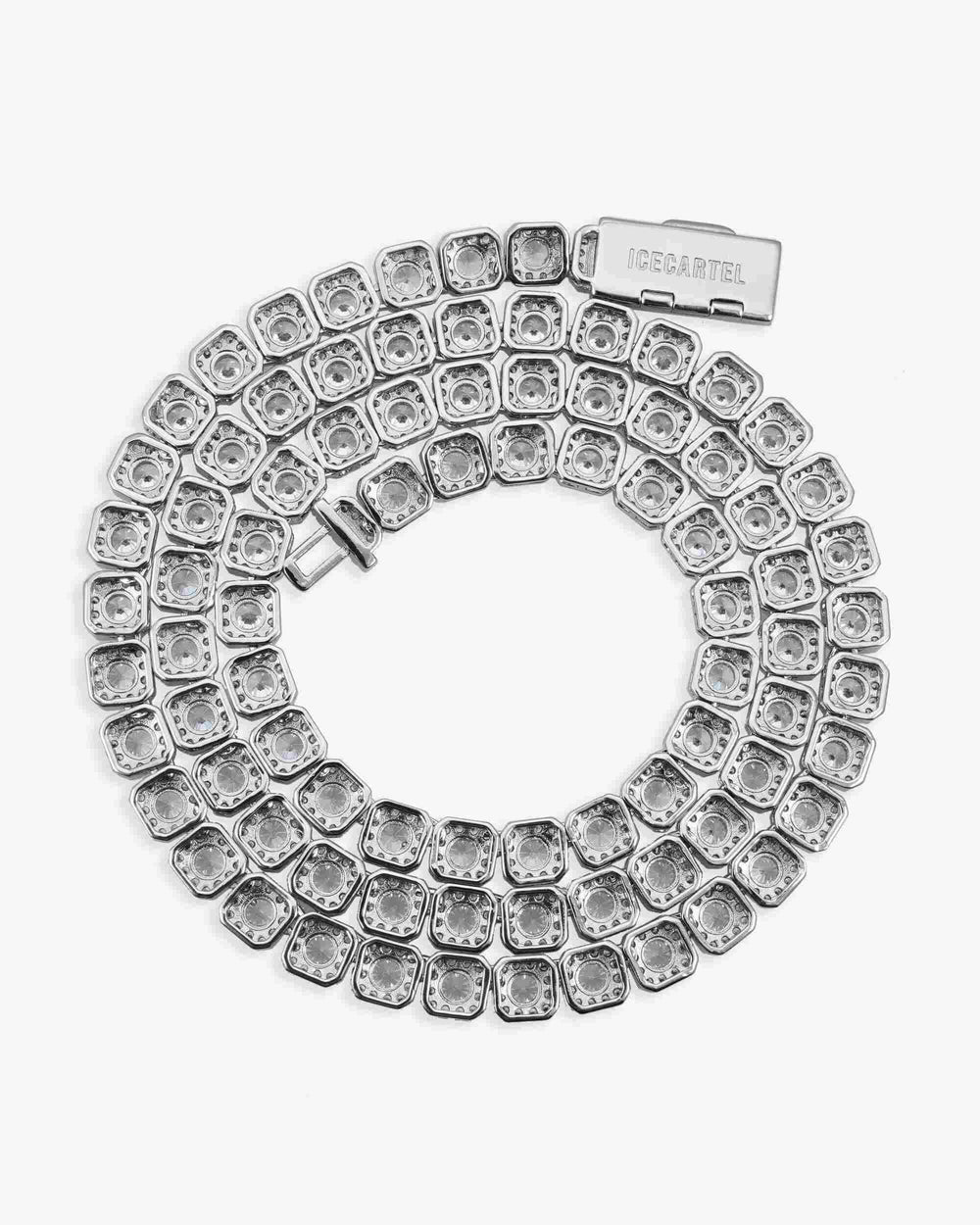 6mm vvs clustered tennis chain 14k gold icecartel icecartel back