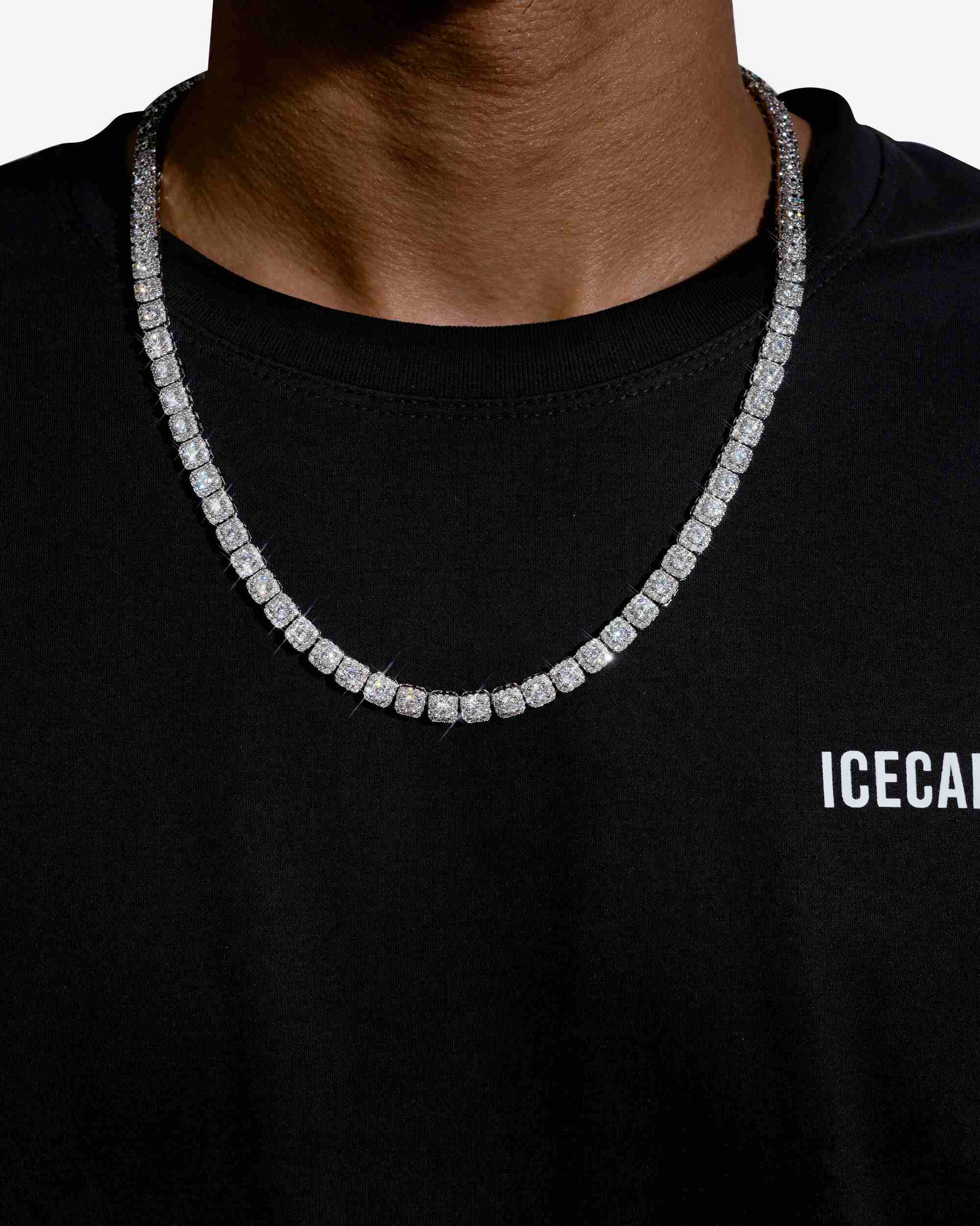 8.5MM Iced Out Cross Link Chain 14K Gold - IceCartel™