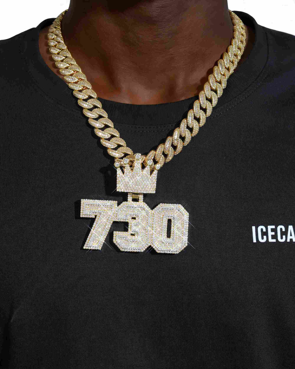 730 custom moissanite pendant 14k gold icecartel model
