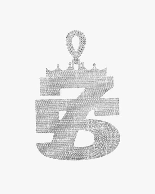 "75" Custom Moissanite Pendant 14K Gold 1