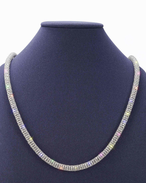 7mm moissanite spiral link chain icecartel display