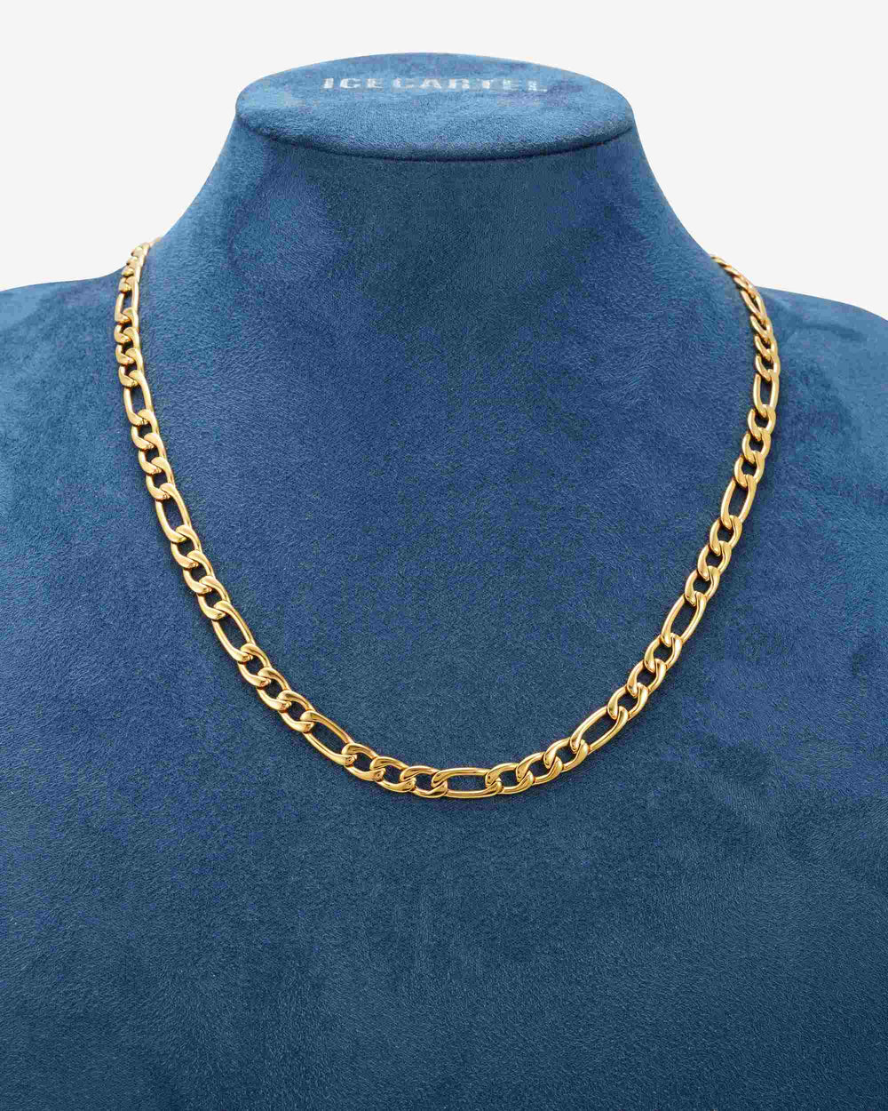 7mm Figaro chain 14k yellow gold icecartel new display
