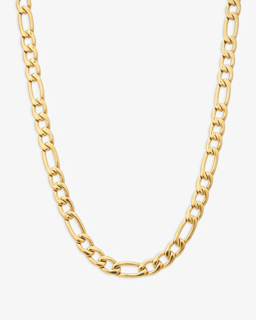 7mm Figaro chain 14k yellow gold icecartel new main