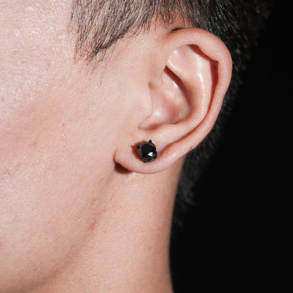 7mm black vvs earrings icecartel model