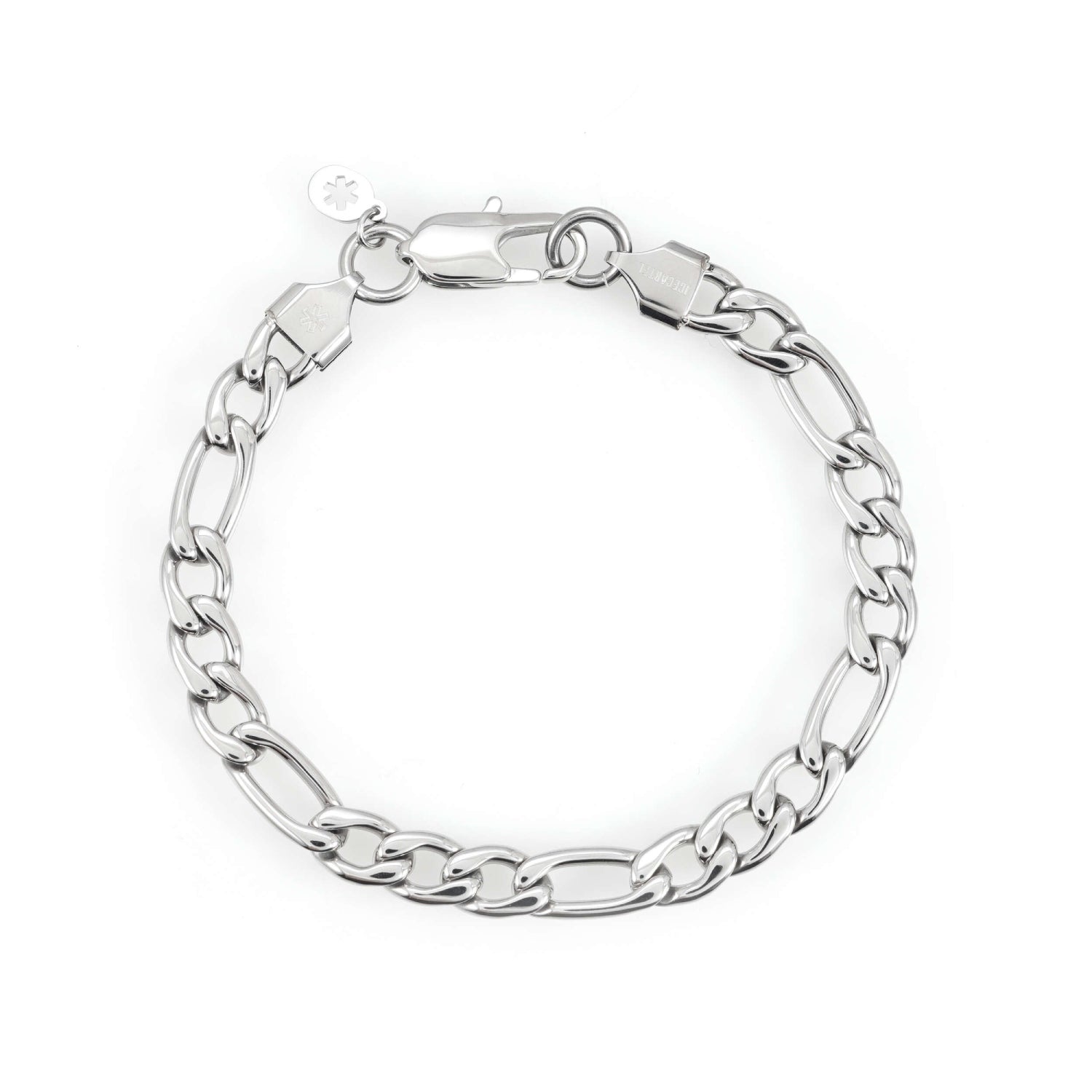 7mm figaro bracelet 14k white gold icecartel main