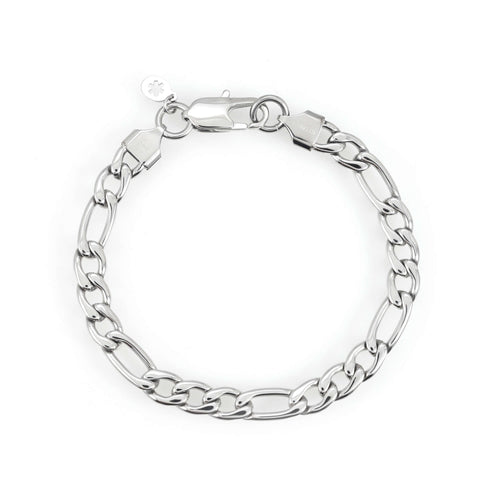 7mm figaro bracelet 14k white gold icecartel main