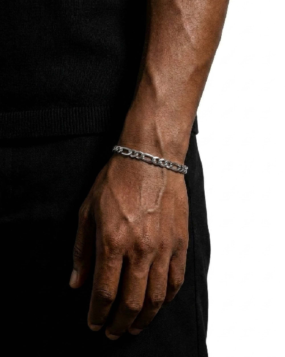 7mm figaro bracelet 14k white gold icecartel model new
