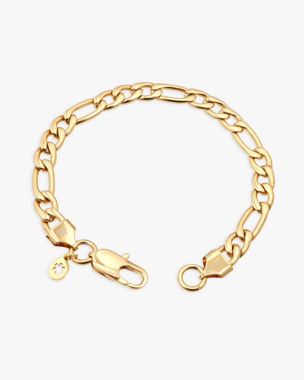 7mm figaro bracelet 14k yellow gold icecartel lock new