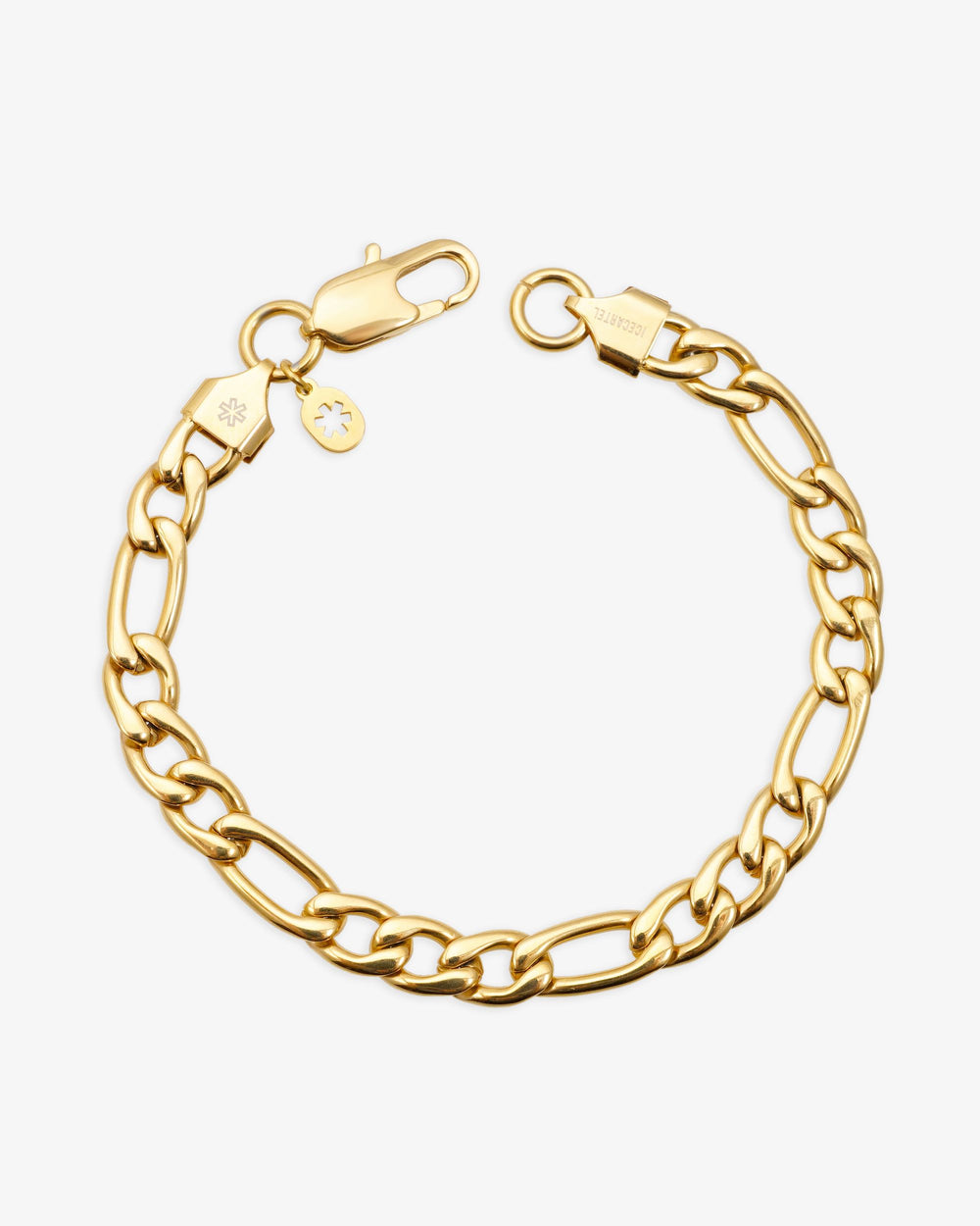 7mm figaro bracelet 14k yellow gold icecartel main new