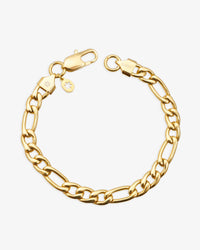 7mm figaro bracelet 14k yellow gold icecartel main new