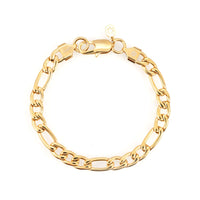 7mm figaro bracelet 14k yellow gold icecartel main