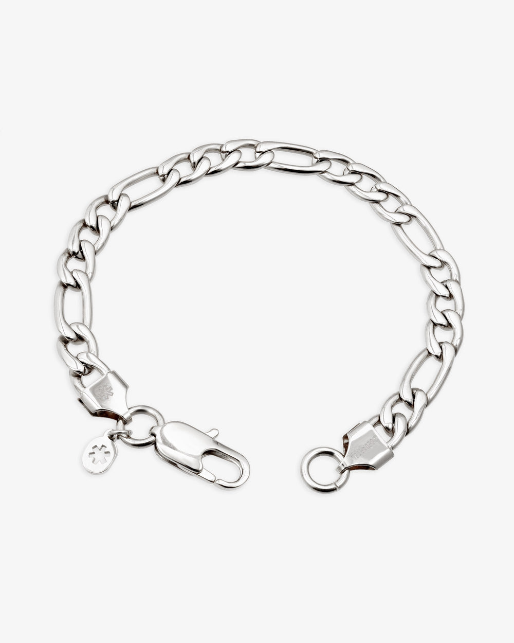 7mm figaro bracelet 925 silver icecartel lock new