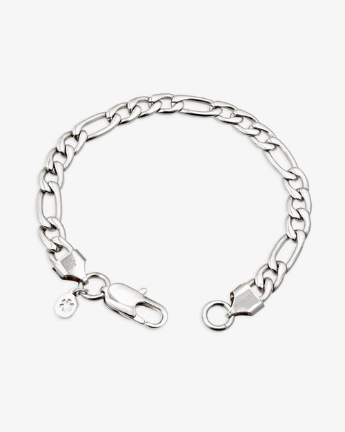7mm figaro bracelet 925 silver icecartel lock new
