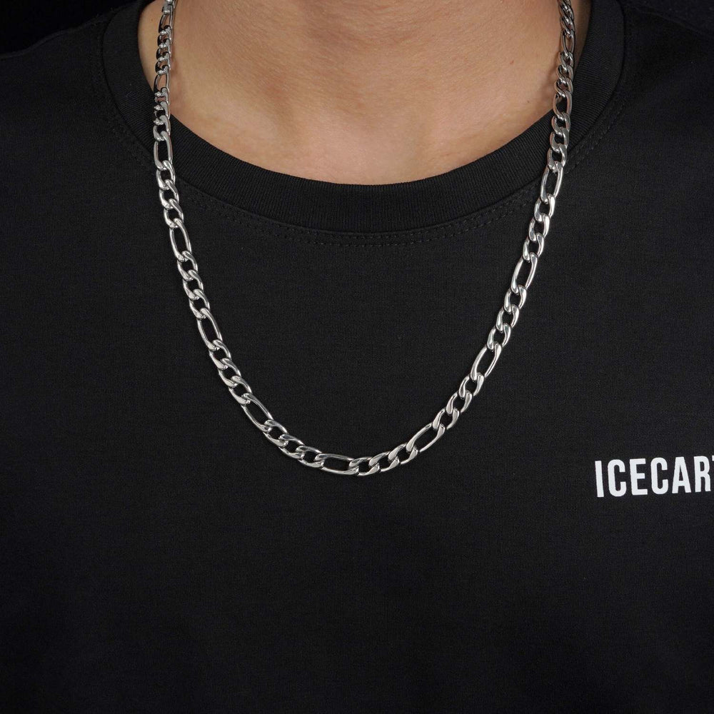 7mm figaro chain 925 silver icecartel model