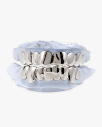 8 on 8 deep cut white gold grillz first main