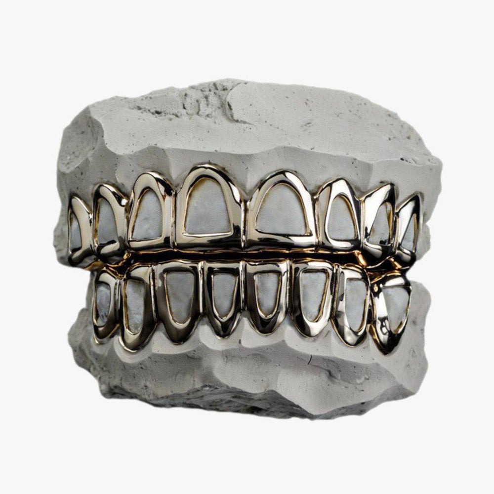 8 on 8 open face plain grillz