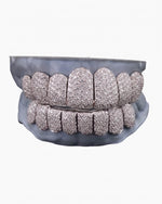 Rose Gold Perm Cut Custom Diamond Grillz 14K Gold - White Gold