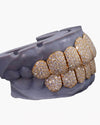 Rose Gold Perm Cut Custom Diamond Grillz 14K Gold - Yellow Gold
