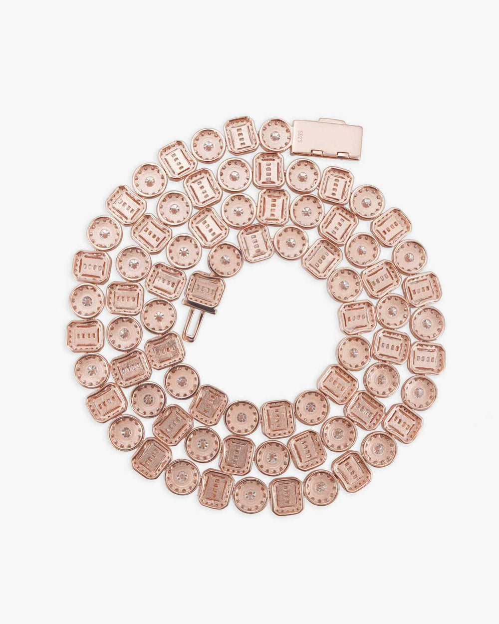 8.5MM Moissanite Mixed Cut Chain - Rose Gold