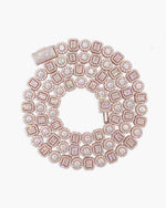8.5MM Moissanite Mixed Cut Chain - Rose Gold