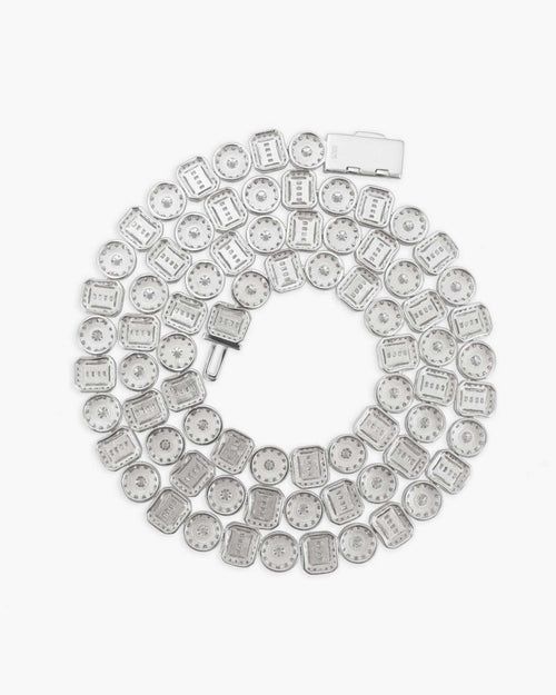 8.5mm moissanite mixed cut chain icecartel white gold back