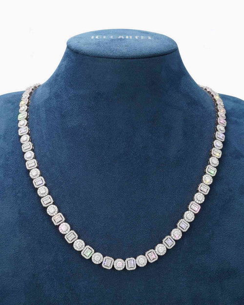 8.5mm moissanite mixed cut chain icecartel white gold display