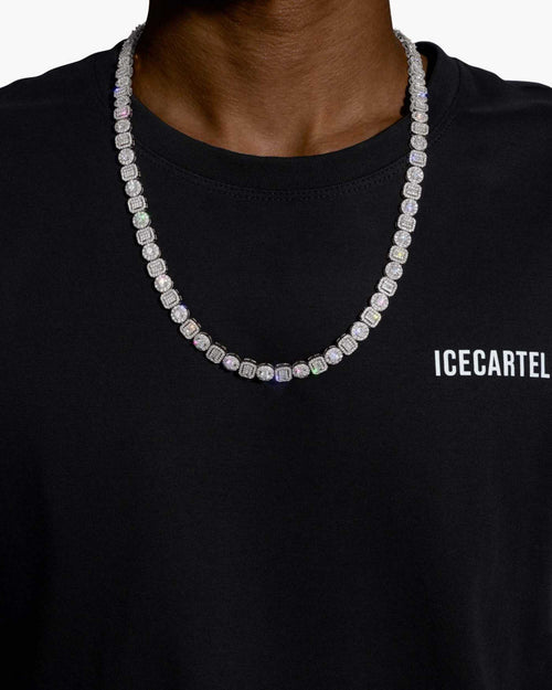 8.5mm moissanite mixed cut chain icecartel white gold model