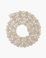 8.5MM Moissanite Mixed Cut Chain - Yellow Gold