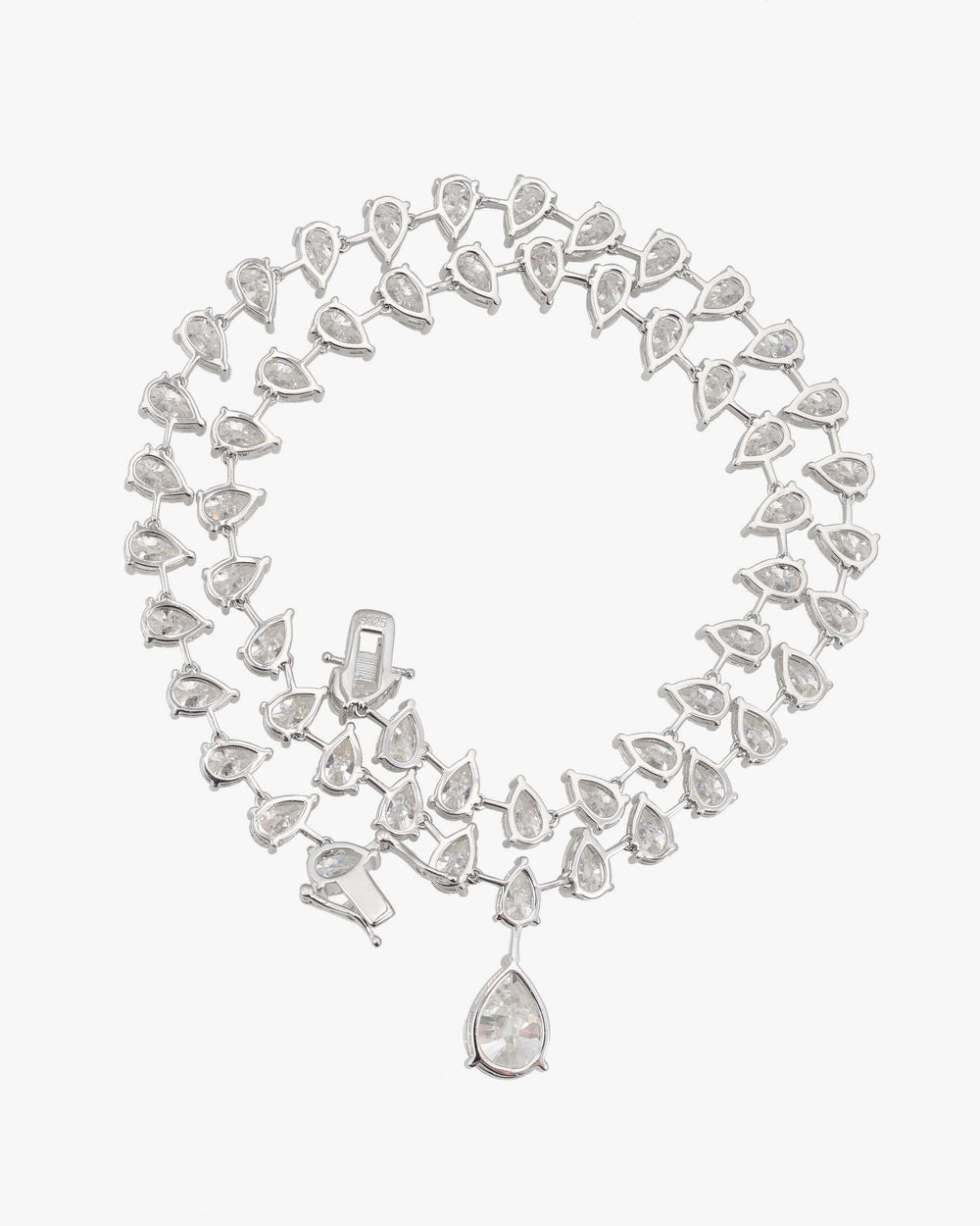 8mm moissanite pear cut chain icecartel clasp