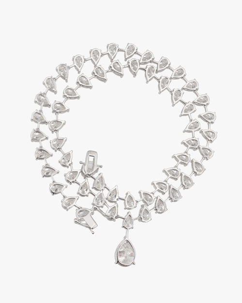 8mm moissanite pear cut chain icecartel clasp