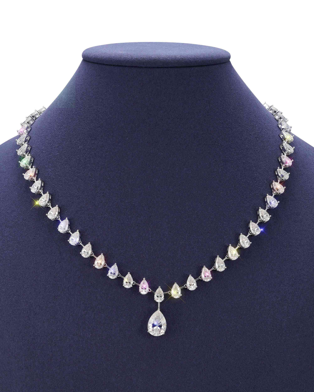 8mm moissanite pear cut chain icecartel display