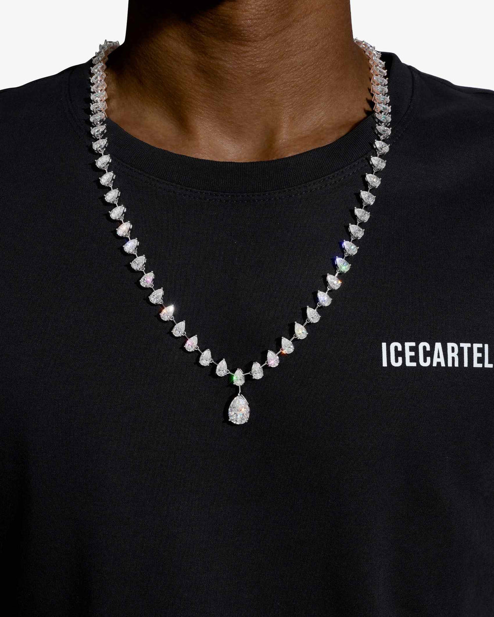 8mm moissanite pear cut chain icecartel model