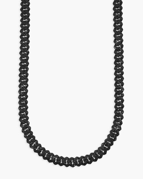 8mm black moissanite prong cuban link chain 14k black gold icecartel px main