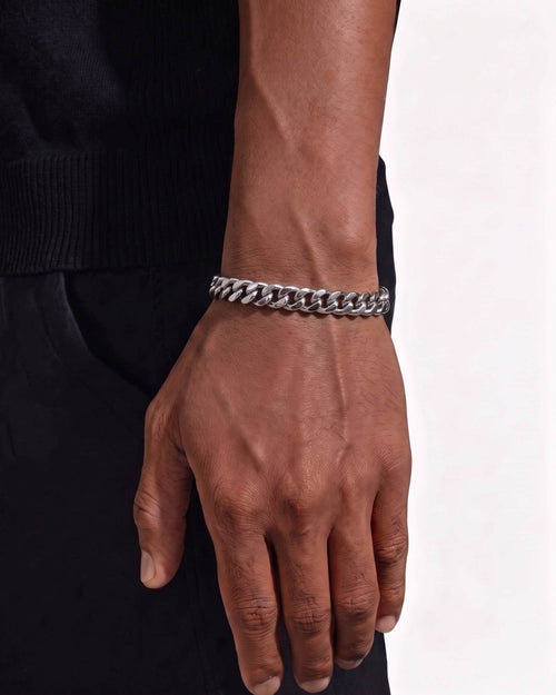 8mm cuban link bracelet 14k white gold icecartel model newest