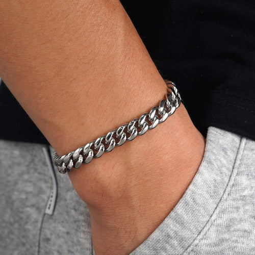 8mm cuban link bracelet 14k white gold icecartel model