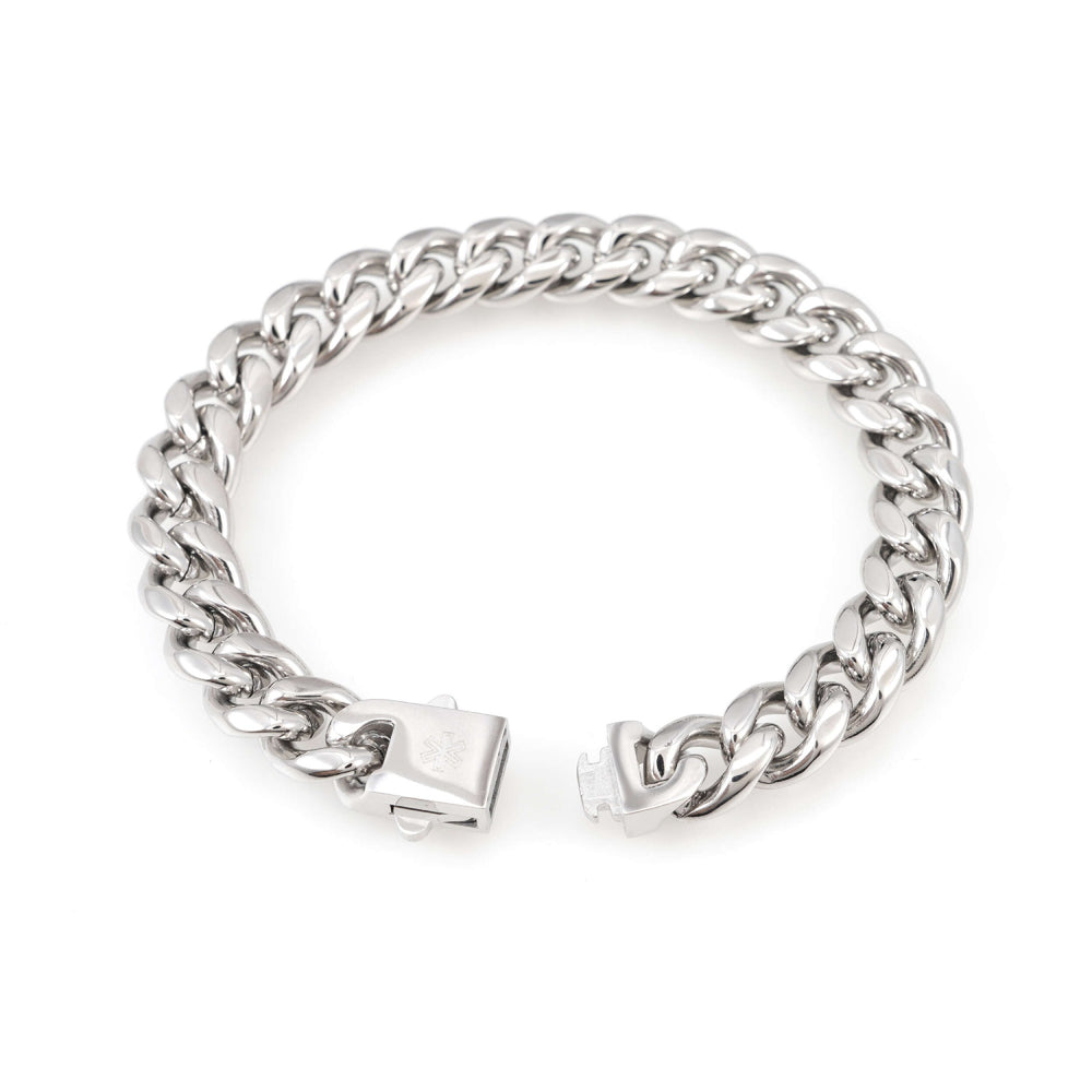 8mm cuban link bracelet 14k white gold icecartel o