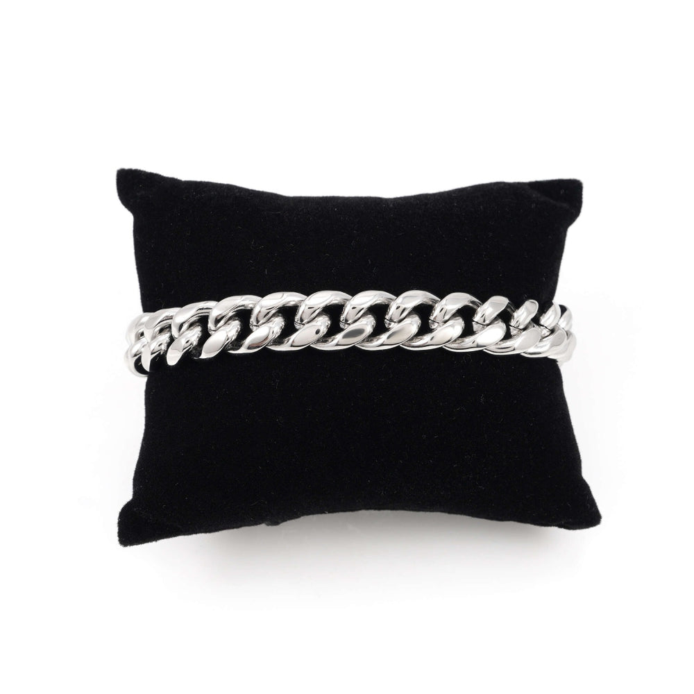8mm cuban link bracelet 14k white gold icecartel pilllow