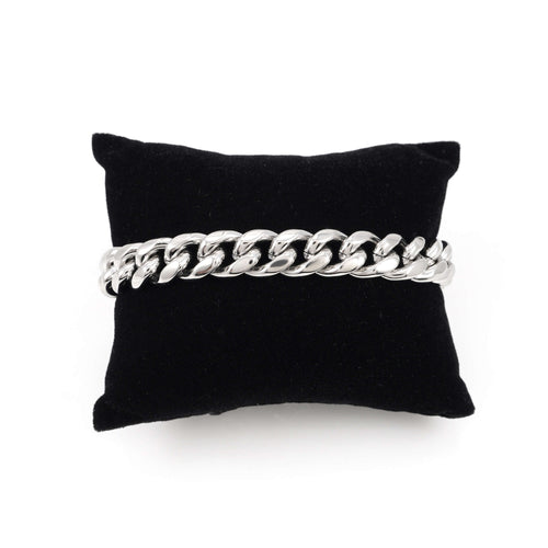8mm cuban link bracelet 14k white gold icecartel pilllow