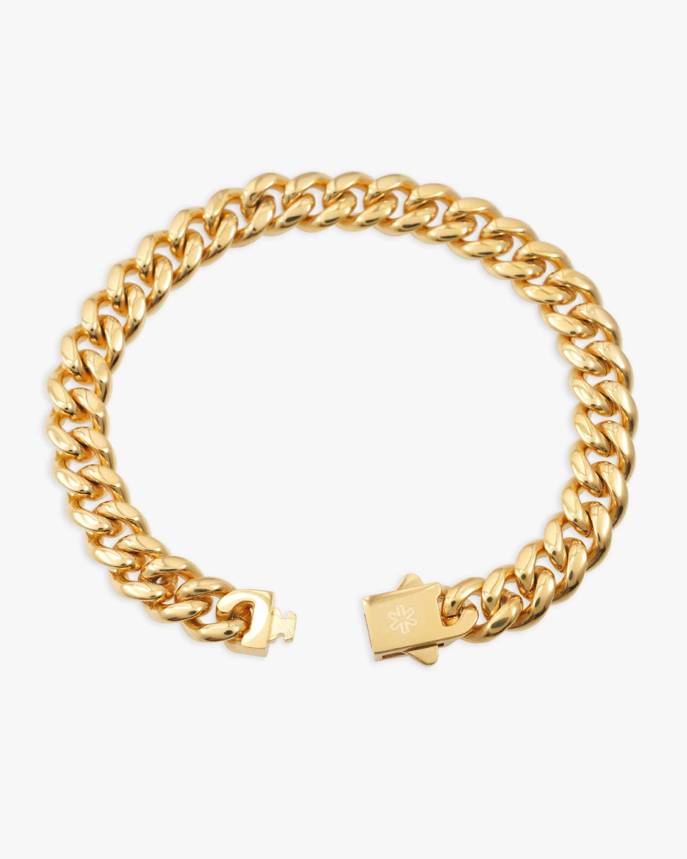 8mm cuban link bracelet 14k yellow gold icecartel clasp new